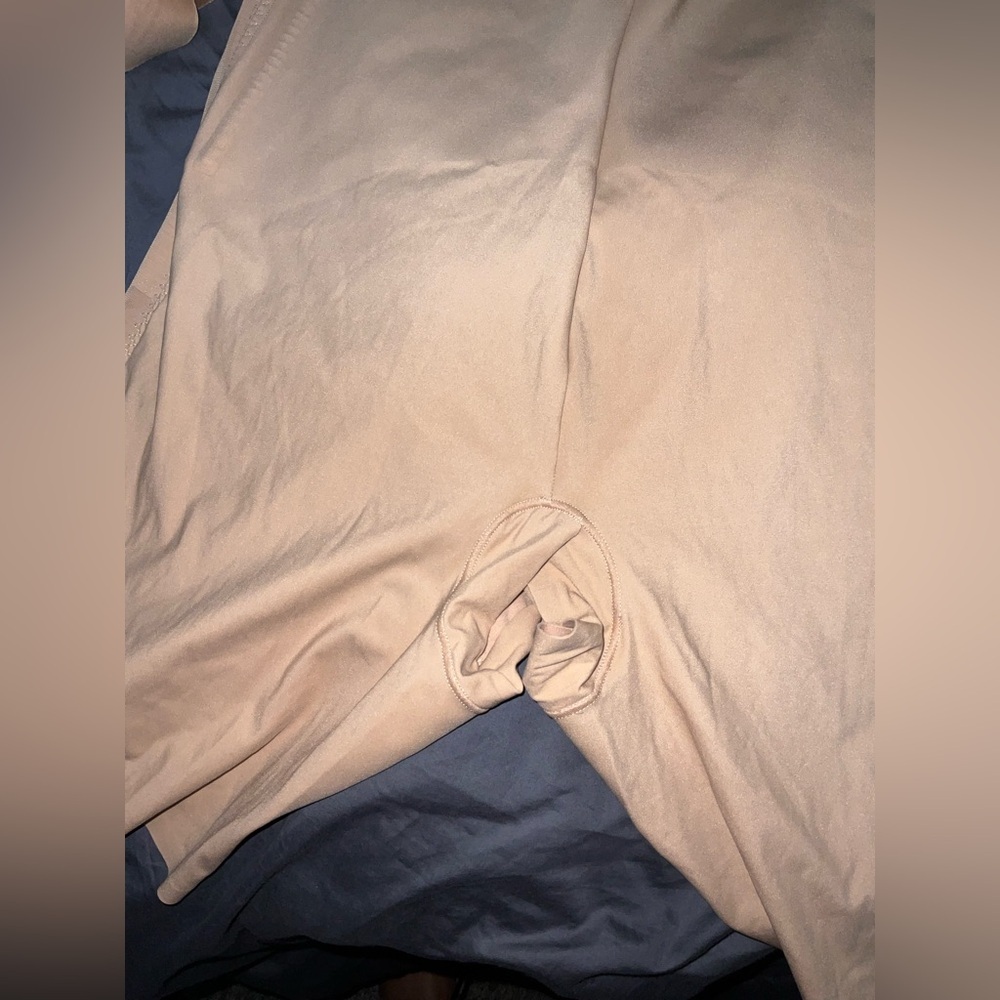 Honeylove Sculptwear Low Back Mid-Thigh Bodysuit 3X NWT Sand compression shaper - Picture 8 of 11